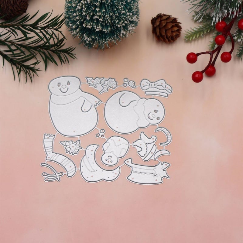 Feemkota Christmas Snowman Die Cuts for Card Making Christian Theme Stamps Cutting Dies for DIY Paper Scrapbooking Crafts Embossing Decorations - Image 5